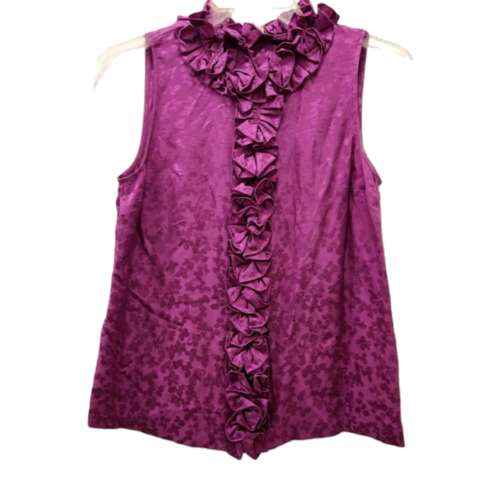 Marc by Marc Jacob lilac print silk top 0